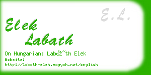 elek labath business card